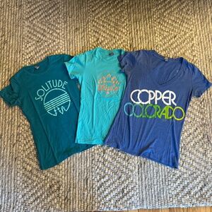Bundle of Ski Mountain T-Shirts / Copper Colorado / Solitude / Whistler / Size M